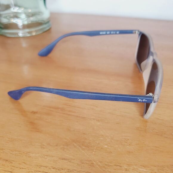 Ray Ban Mens Eyeglasses RB7045 5601 Blue Matte RUBBER Frames 57-18-150 Optical - Picture 3 of 11